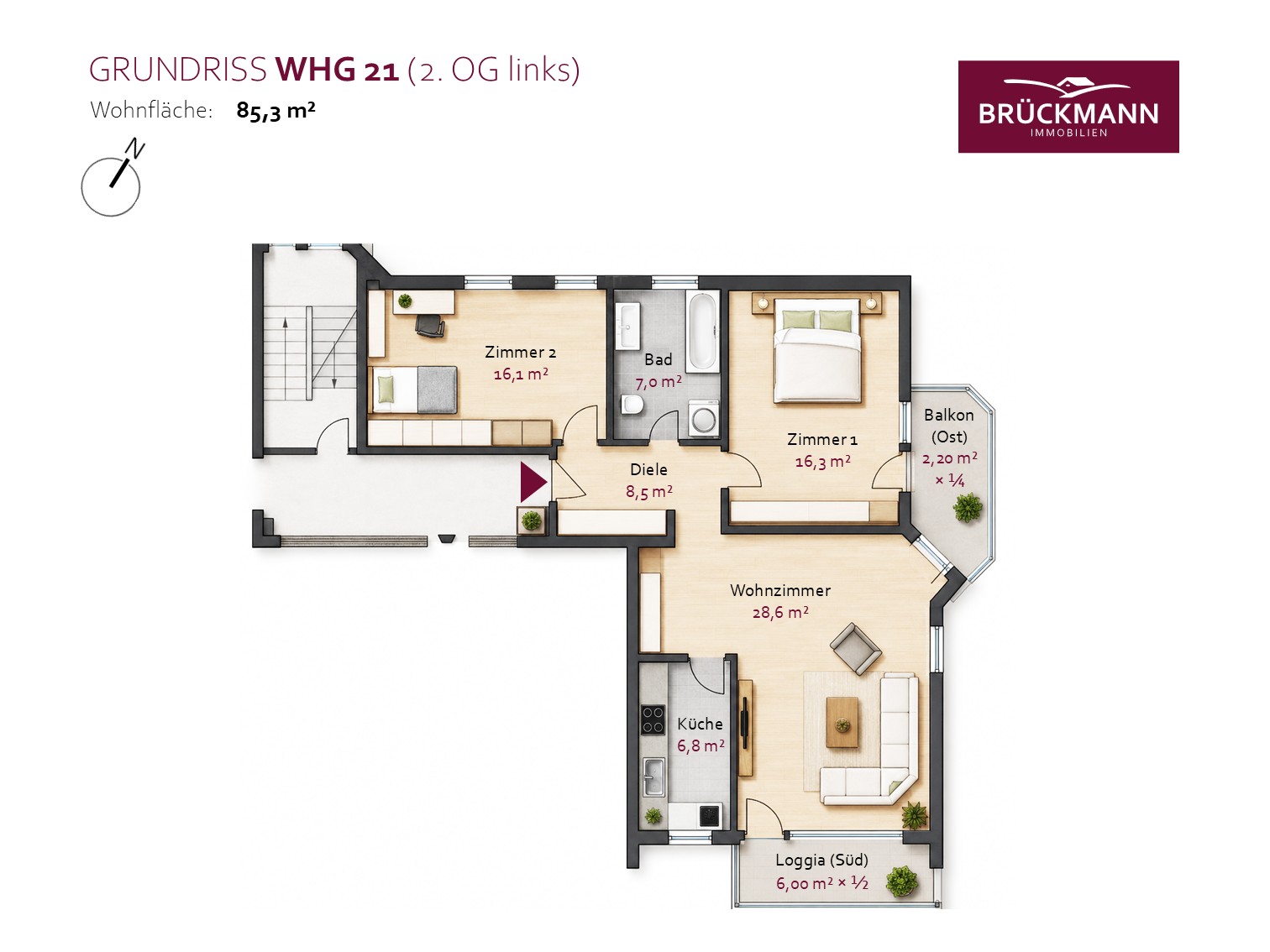 Grundriss Whg 21