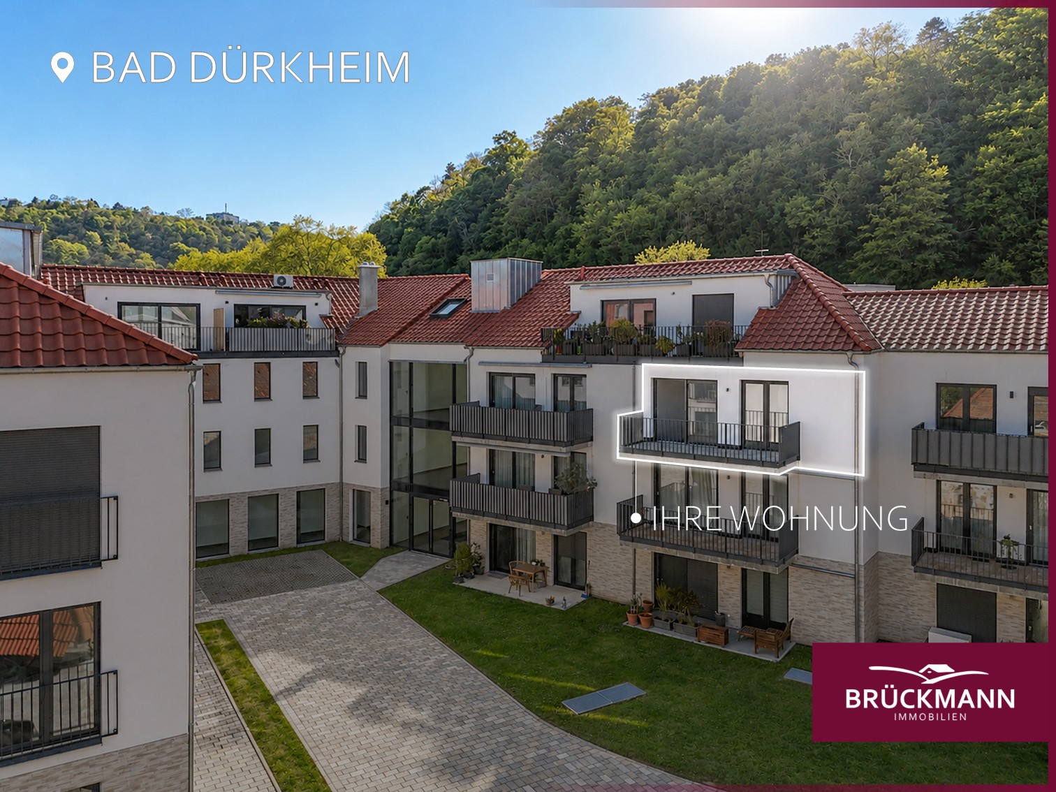 Neubaukomfort zwischen Stadtleben & Pfälzer-Wald: Hochwertige 2-ZKB mit Lift & Balkon!, 67098 Bad Dürkheim, Etagenwohnung