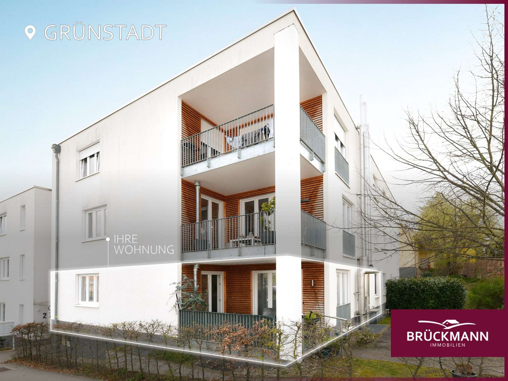 Modern & einfach schön wohnen mit eigenem Garten im Zentrum von Grünstadt, 67269 Grünstadt, Etagenwohnung