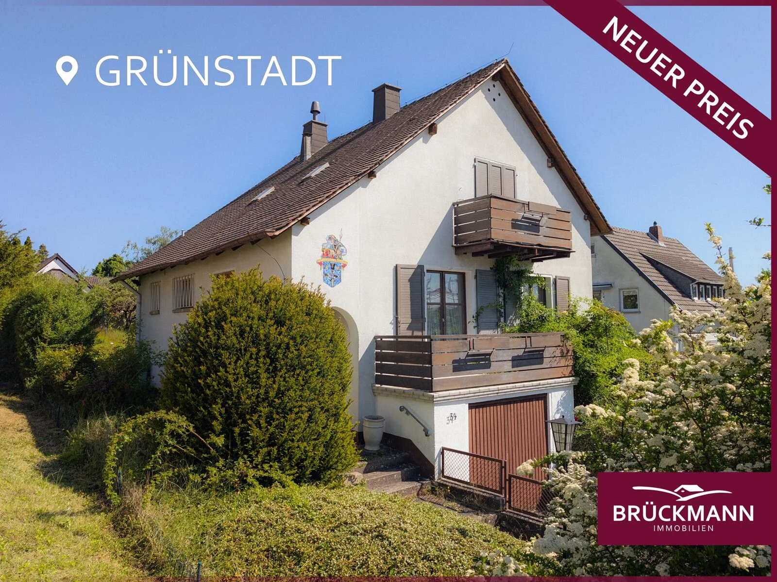 Hanglage mit Ausblick: EFH mit Potenzial und Perspektive in sehr guter Lage von Grünstadt, 67269 Grünstadt, Einfamilienhaus