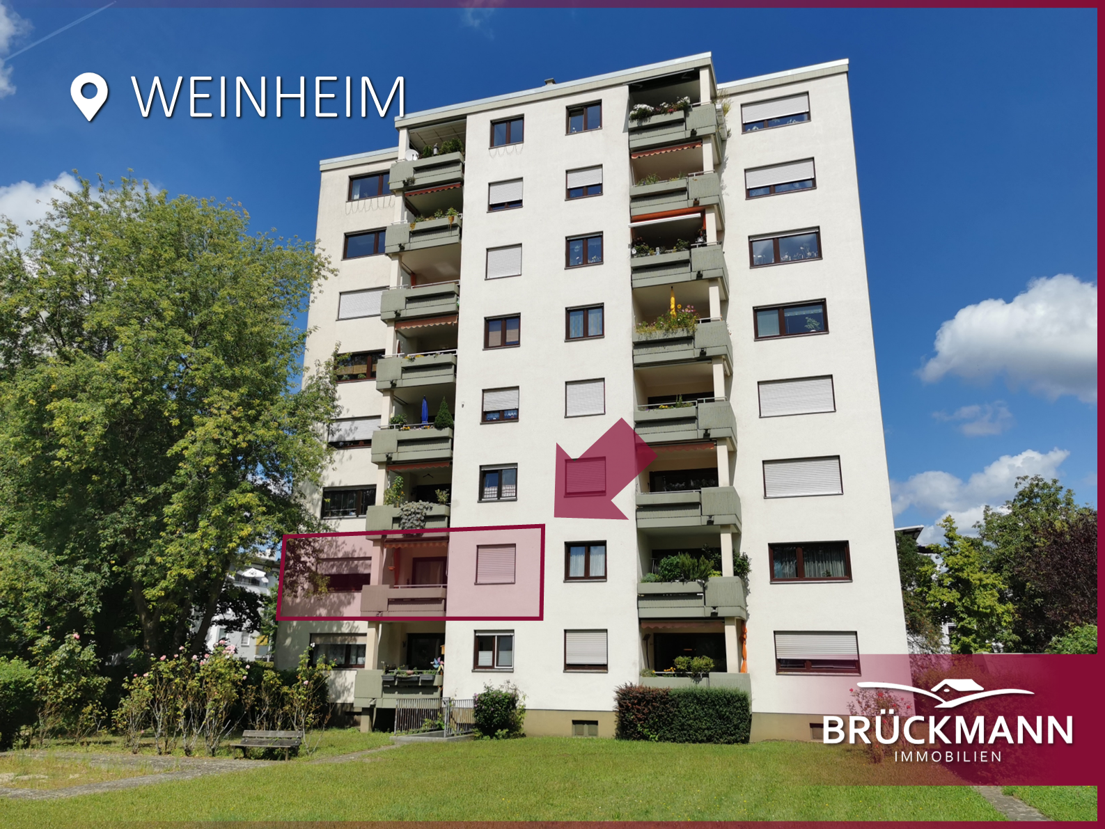 Große 4-ZKB Etagenwohnung mit 2 Balkonen, TG-Stellplatz und Aufzug in attraktiver Wohnlage!, 69469 Weinheim, Etagenwohnung