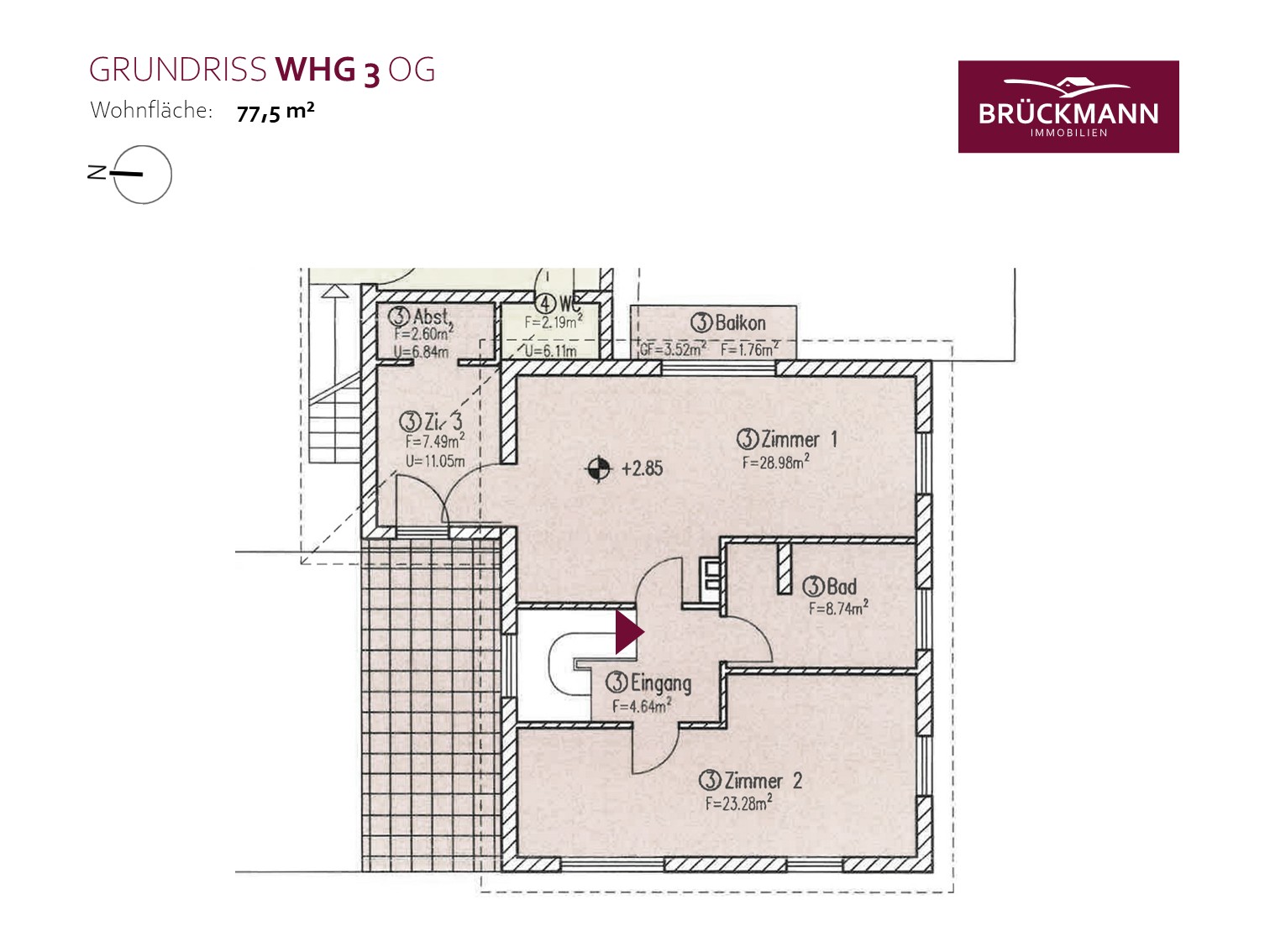 Grundriss Whg 3