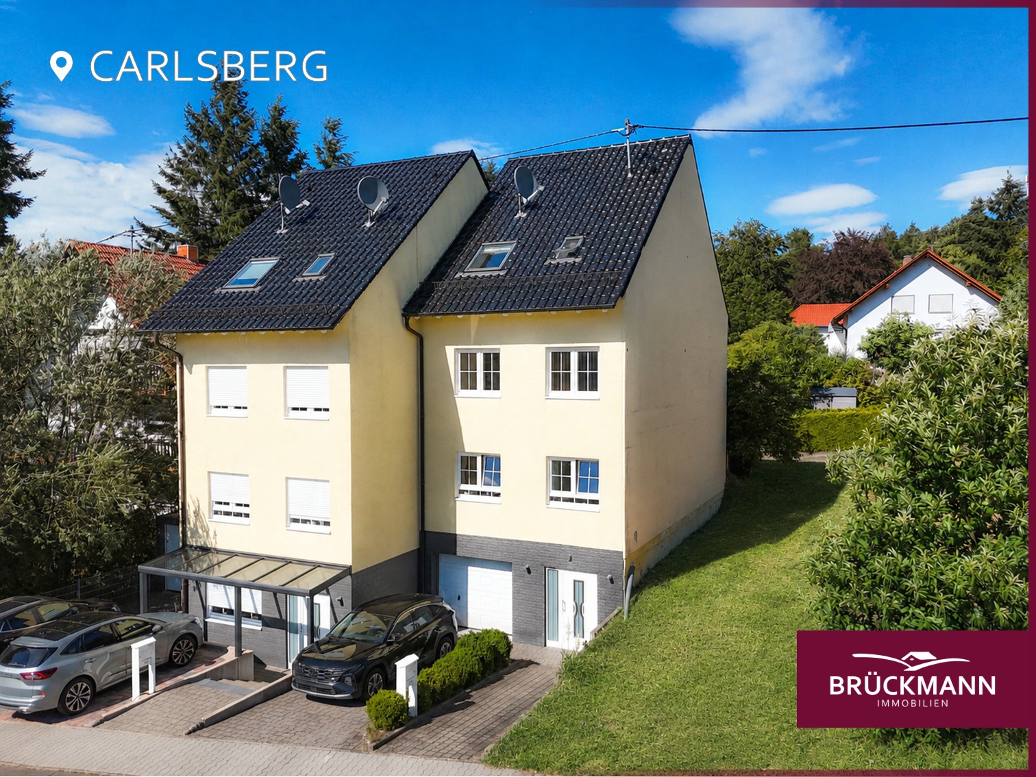 Dort zuhause sein, wo andere Erholung suchen – gepflegt, modern & mitten im Grünen!, 67316 Carlsberg, Doppelhaushälfte