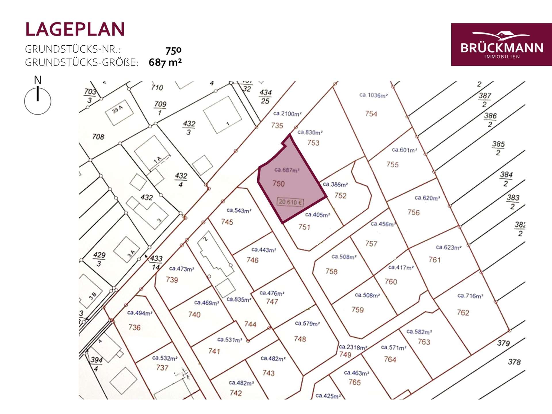 Lageplan (Gr.st.-Nr. 750)